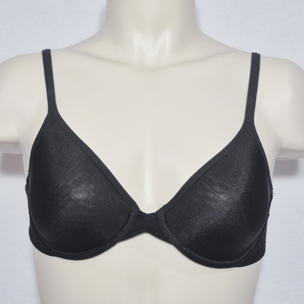 32B On Gossamer 'Sheer Bliss' Underwire Spacer T-Shirt UW Bra Black NWT